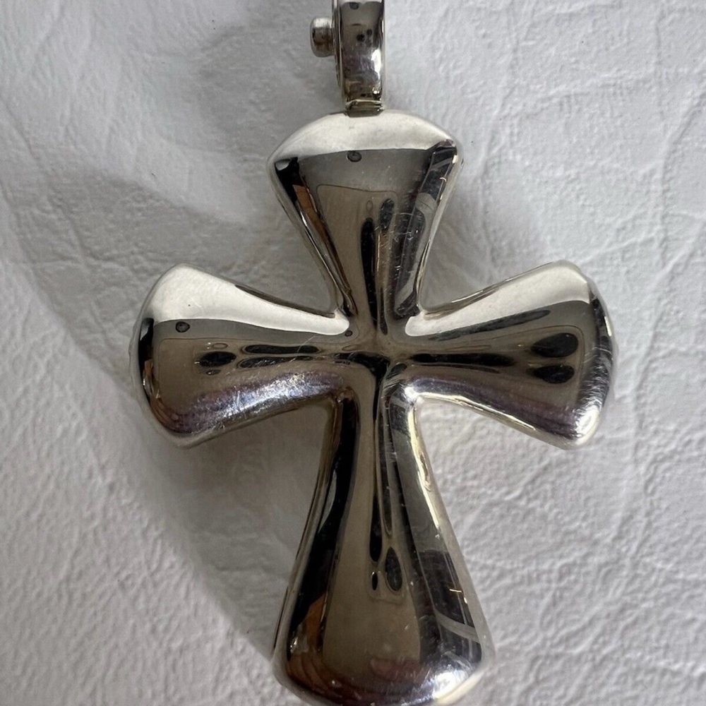 Joseph Esposito Interchangeable Snapet 925 Sterling Silver Cross Pendant